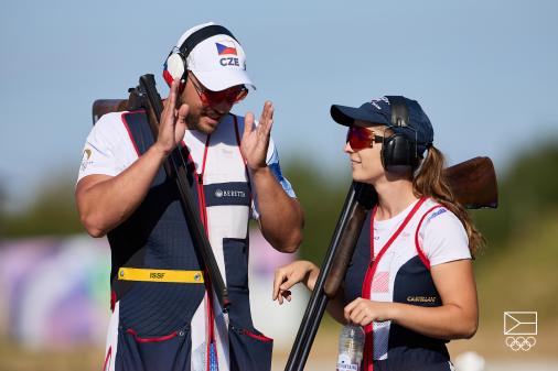 Skeet mixed team Šumová a Tomeček - kvalifikace